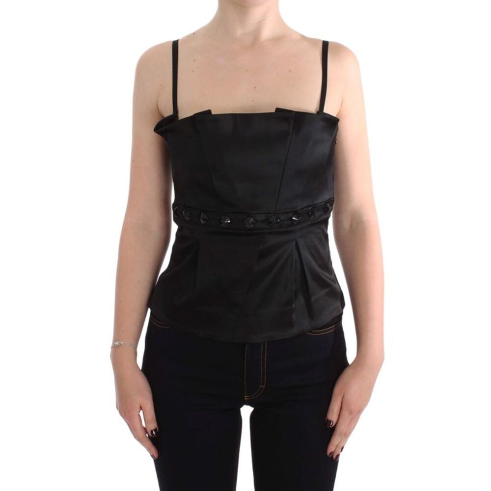 Exte Black Tank Party Evening Top Women's Blouse
